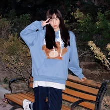 Hooded-Sweatshirt Women Hoodie Plus-Size Fleece Streetwear Winter for 320 Warm Colorful