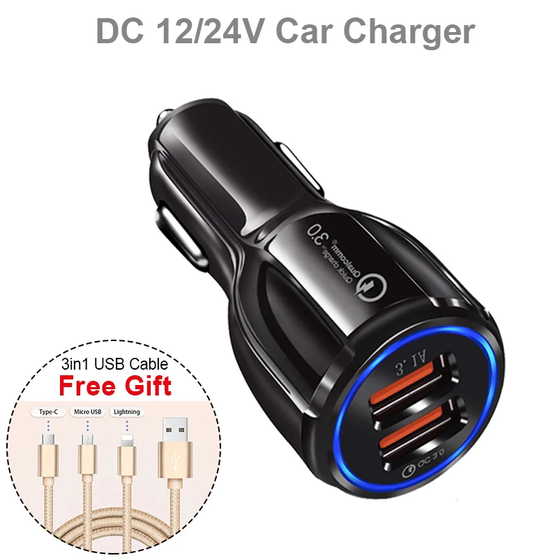 

Quick Charge USB Auto Charger 2 Port Dual Car Charger 3.1A Fast Car Chargers Adapter Charging for iPhone Samsung Huawei Xiaomi