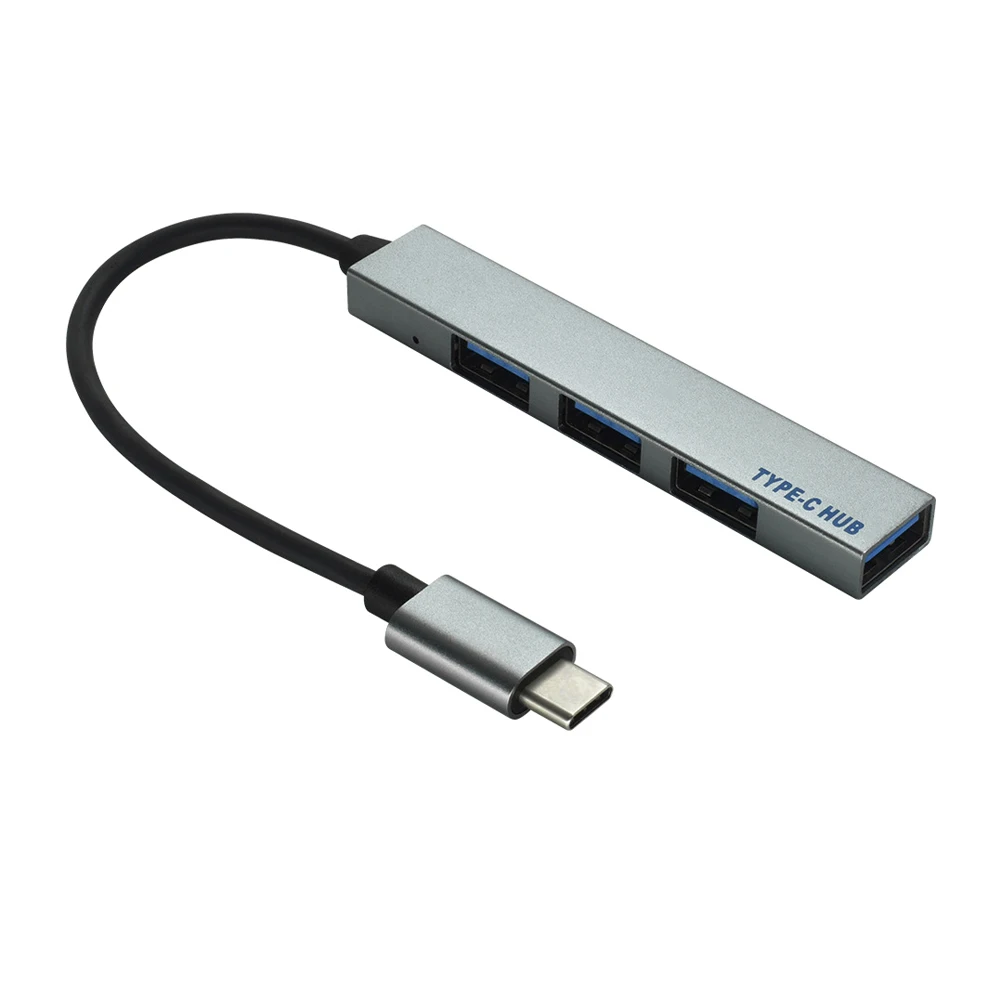 4 Порты и разъёмы USB-C USB 2,0 Тип C концентратор 480 м сплиттер преобразователь OTG Кабель-адаптер для Macbook Pro, iMac ПК Аксессуары для ноутбуков - Цвет: gray