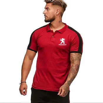 

Men's Polo Shirt for Peugeot Car Logo T-shirt Summer casual male solid colour Cotton Mens Short Sleeve Fashion male Tops ClotheK