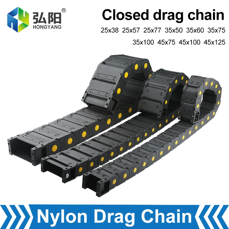 Cable Chain Fully Enclosed Towing Transmission Cable Chain Frame With End Connector Drag 1m For CNC Router Machine Parts