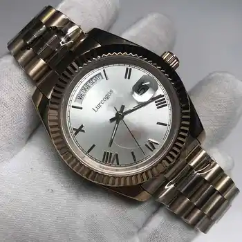 

2020 DAYDATE Rose Gold Watch 41mm AAA Men Luxury Watch Day-Date President Automatic Mechanical Watches silver Dial