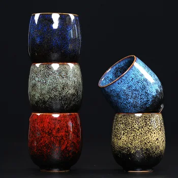 

150ml Chinese kiln change tea cup Kung Fu tea set tea cup Tianmu Jianzhan tea cup master cup single cup tea set
