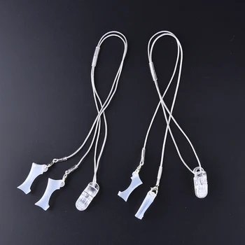 

1 Pair BTE Hearing Aids Clip Clamps Protective Holder Protector (Clip+Rope) Silicone Sleeves Cover