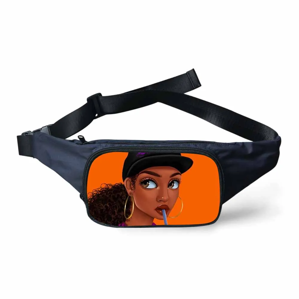 FORUDESIGNS/поясная сумка для женщин, черная, для девочек, Волшебная африканская поясная сумка, Женские поясные сумки на молнии, Женская поясная сумка, сумка для денег - Цвет: YQ3592Z