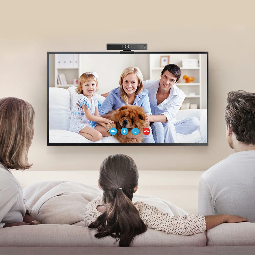 Câmera de rede vídeo player caixa de bate-papo de vídeo android definir caixa superior zoom skype vídeo conferência tudo em uma máquina-2