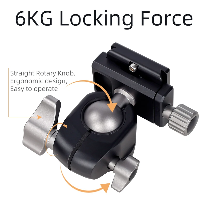 Camera Panoramic Tripod Ball Head 360 Degree Quick Release With 1/4 Screw