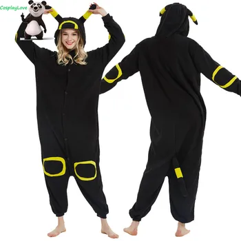 

Lovely Black Pikachu Night Elf Pajamas Animal Cosplay Costume Kid Adult Pajamas Onesies Cartoon Sleepwear Sleepsuit