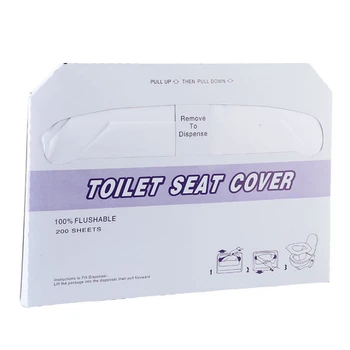 

Soluble Water Disposable Toilet Pad Toilet Cover Paper Sanitary Disposable Travel Biodegradable (2 Boxes of 400 Sheets)