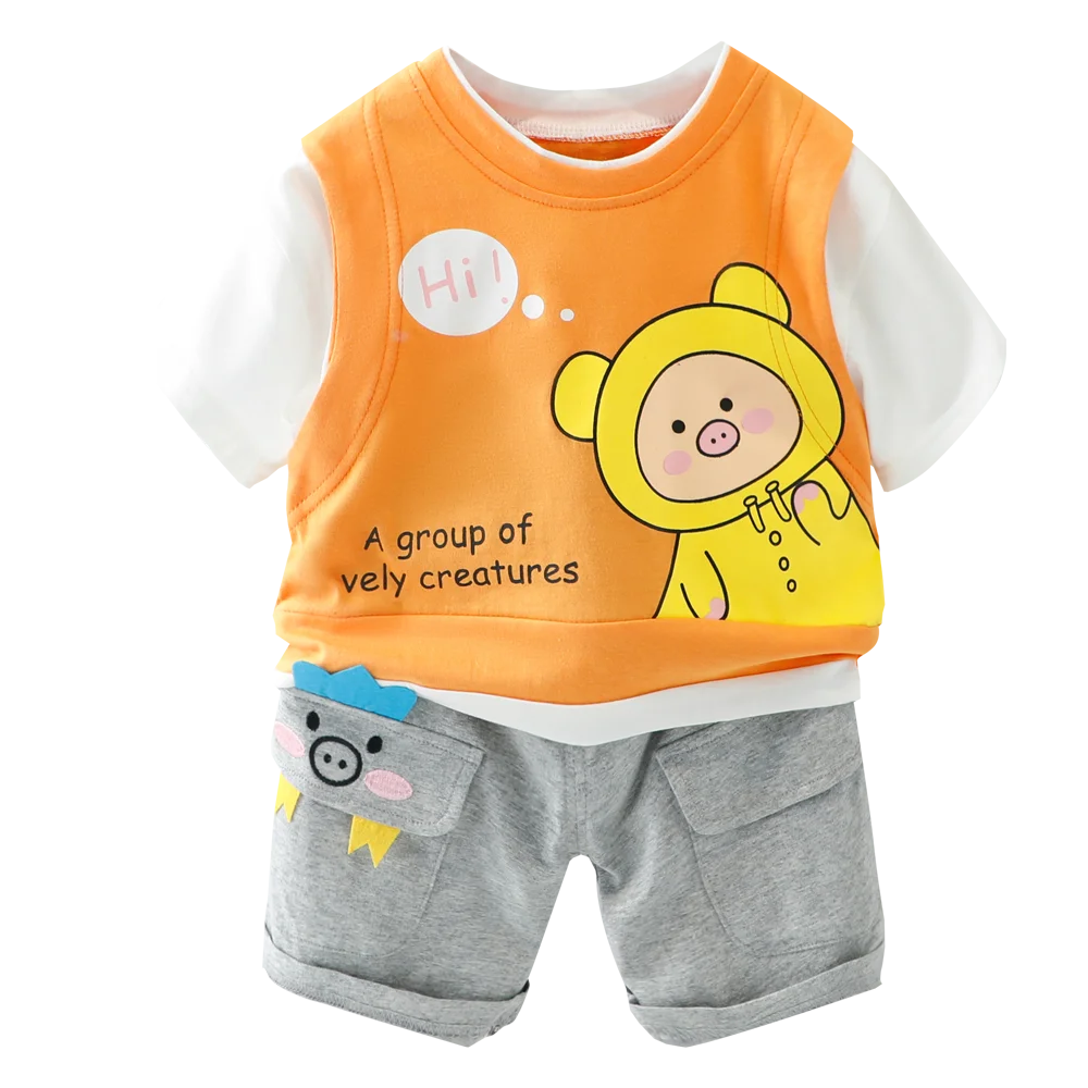 新しい夏の服21少年ベビーカジュアルファッションかわいい漫画貯金箱スーツ2半袖ショーツセット 服セット Aliexpress 新しい夏の服21少年ベビーカジュアルファッションかわいい漫画貯金箱スーツ2半袖ショーツセット 服セット Aliexpress