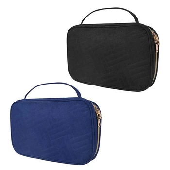 

Jewelry Travel Organizer, Traveling Jewelry Bag Case For Earring Necklace Rings Watch Bracelets, Make Up Bags 2-In-1 Cosmetic Ca