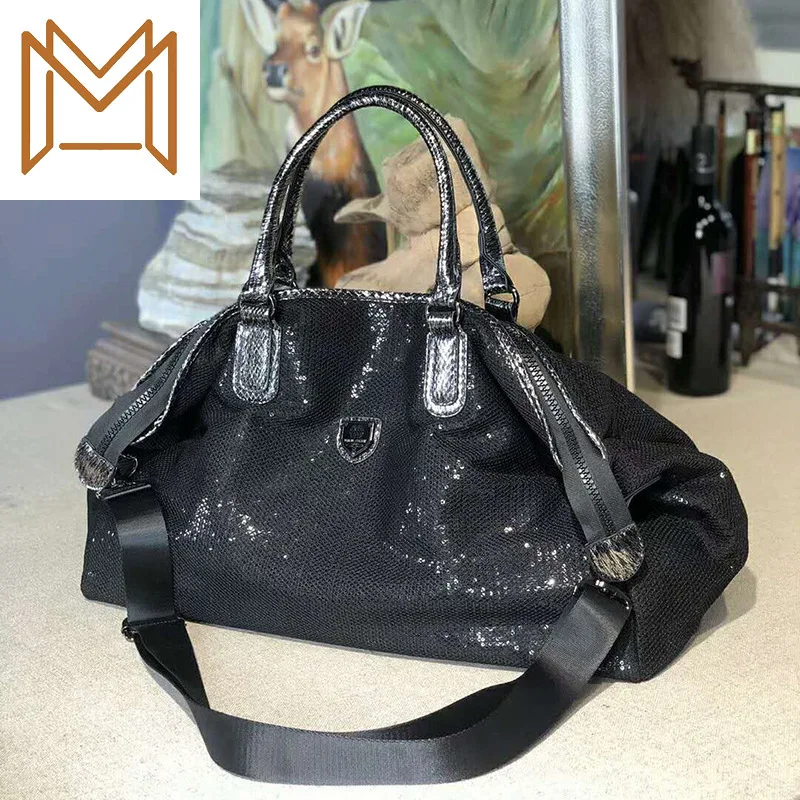 

Travelling Bag Portable Capacity Outdoor Sport Bodybuilding Package Paillette Travelling Bag Short Business