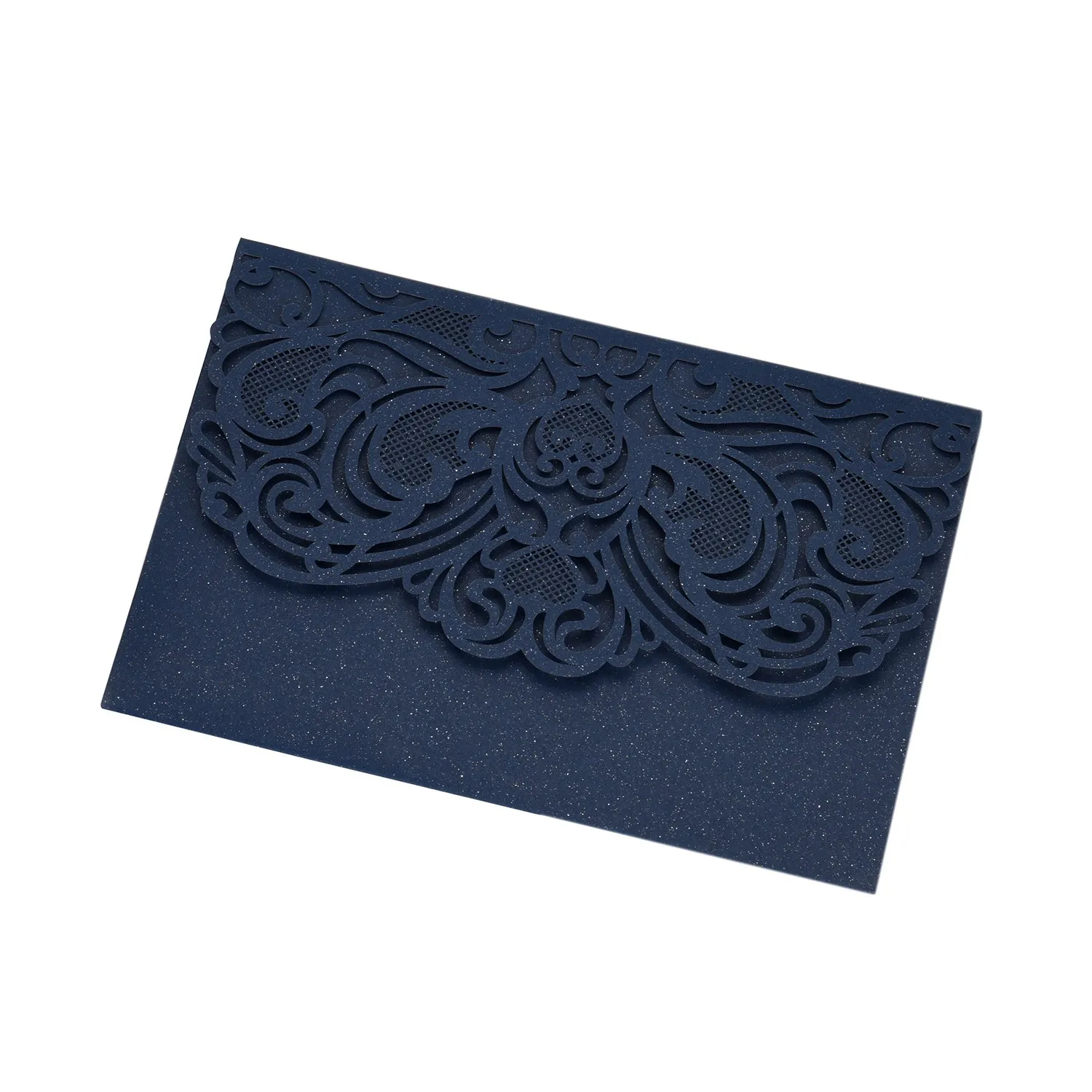  10Pcs Wedding Invitation Cards -Cut Gold Foil And Floral Design Invitation Pockets for Bridal Showe - 4.00011E+12