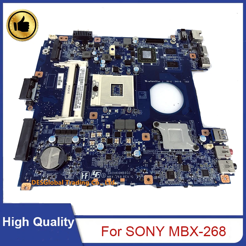 

A1893197A For SONY Vaio SVE14 Series MBX-268 Laptop Motherboard DA0HK6MB6G0 Mainboard Working Perfectly Fast Shipping