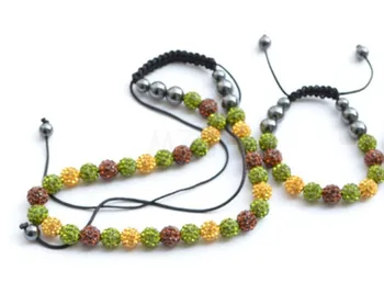 

50% Discount 10mm PWD micro pave CZ Disco Beads Crystal crystal Set Necklace Bracelet Fjgh45dg