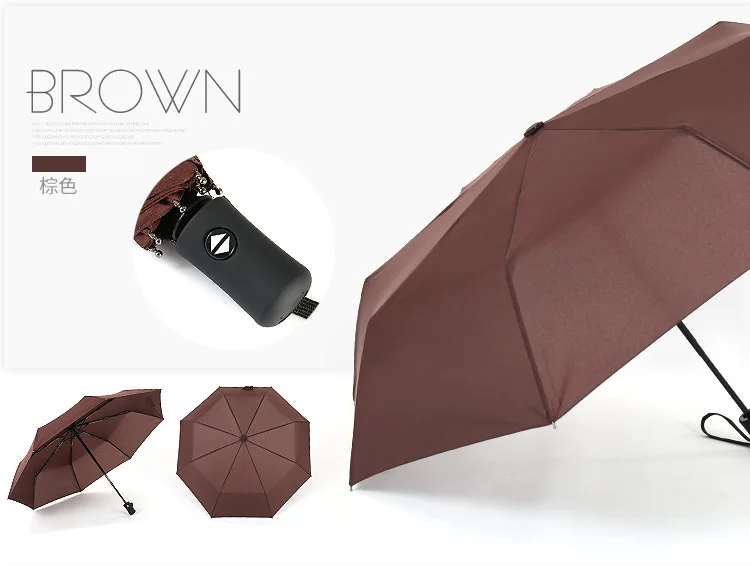 Customizable Logo Advertising Umbrella Fully Automatic Folding Umbrella shang wu san Three Fold Umbrella Gift Umbrella Men And W