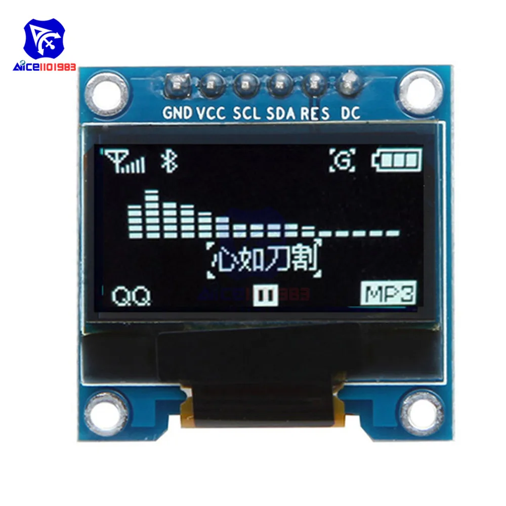 0,96 дюймов 6Pin IIC I2C SPI OLED белый ЖК-дисплей Дисплей модуля 12864 Интерфейс 0,96 "Drive SSD136 доска для Arduino Raspberry Pi SMT32