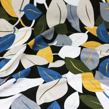 

100cm*140cm Vintage Leaf Pattern Soft Sewing Clothing Fabric 100% Rayon