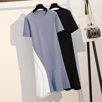 

2020 Spring and Summer Casual Women Dress Elegant Women Dress A-Line Draped Short Sleeve Dress