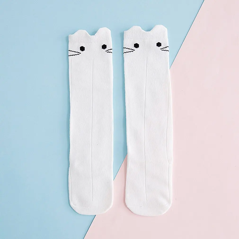 

1 Pair Cute Cartoon Baby Socks Soft Comfortable Cotton Socks Anti-slip Knee Socks Girl Boy Toddlers Thick Warm Winter Socks 0-3Y