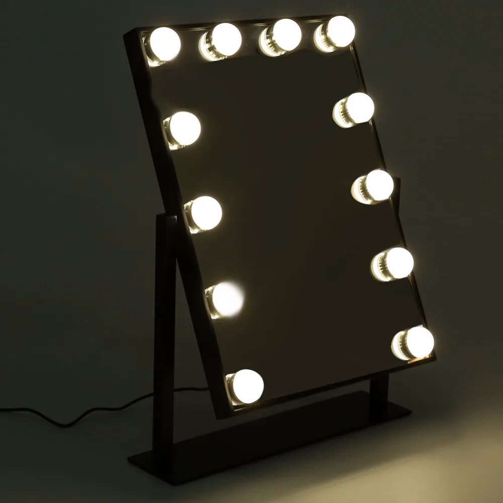 Зеркало для макияжа 12 светодиодов Голливудский стиль Диммируемые настольные лампы туалетный столик макияж зеркальные огни питание от USB зеркало для макияжа огни