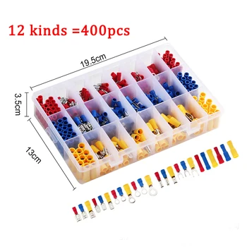 

Fork U-Type Set Spade Electrical Wire Crimp Terminals Male Female Insulated Terminal Connectors Assorted Kit 2.8/4.8/6.3mm