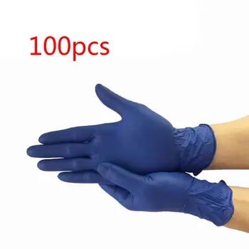 

100pcs Nitrile Waterproof Disposable Washing Cleaning guanti in nitrile blu white pro M26 20 Dropship rekawiczki nitrylowe