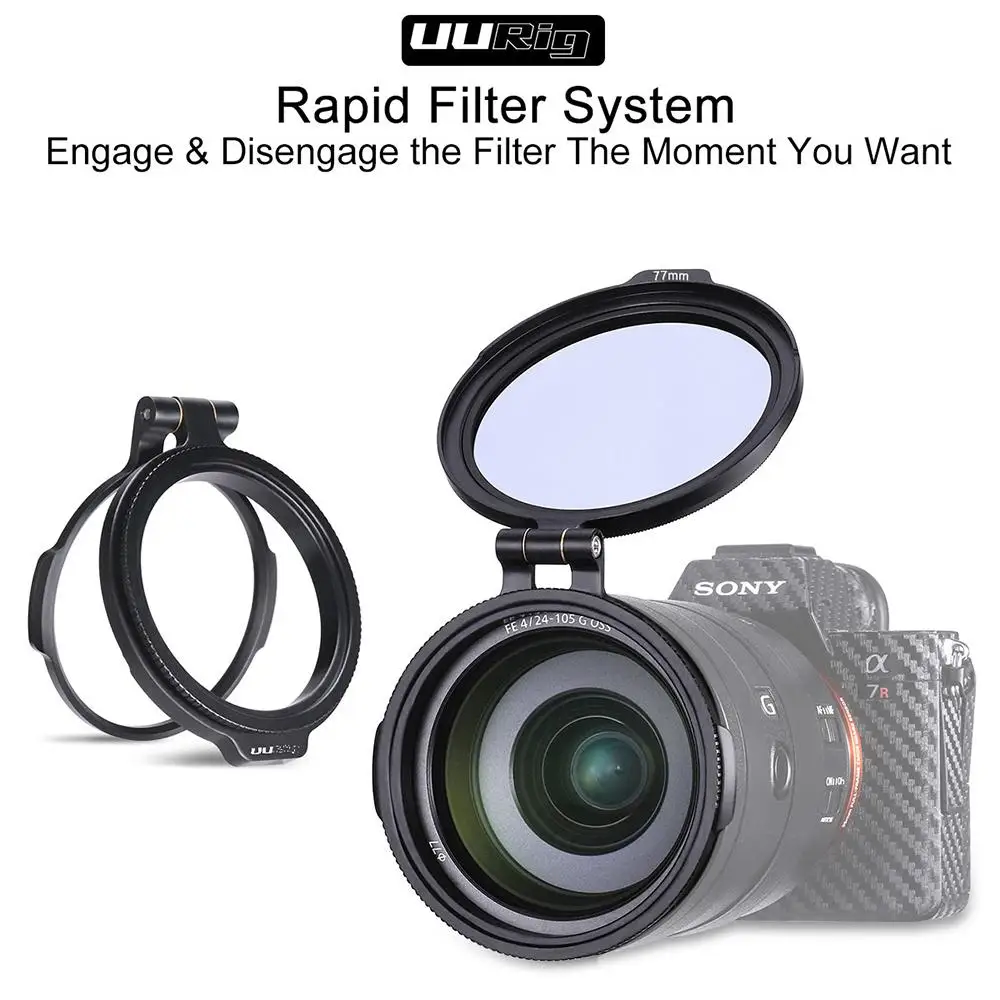 UURig RFS ND фильтр Быстроразъемное кольцо аксессуар для камеры DSLR Быстрый переключатель кронштейн DSLR объектив флип крепление клип R60