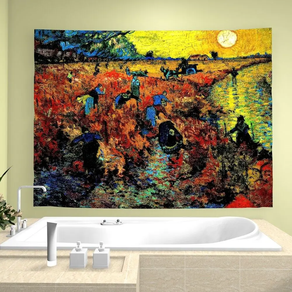 Изготовленный На Заказ Ван-Гог Wandteppich Kunst Wandbehang Tisch Bettdecke Wohnkultur