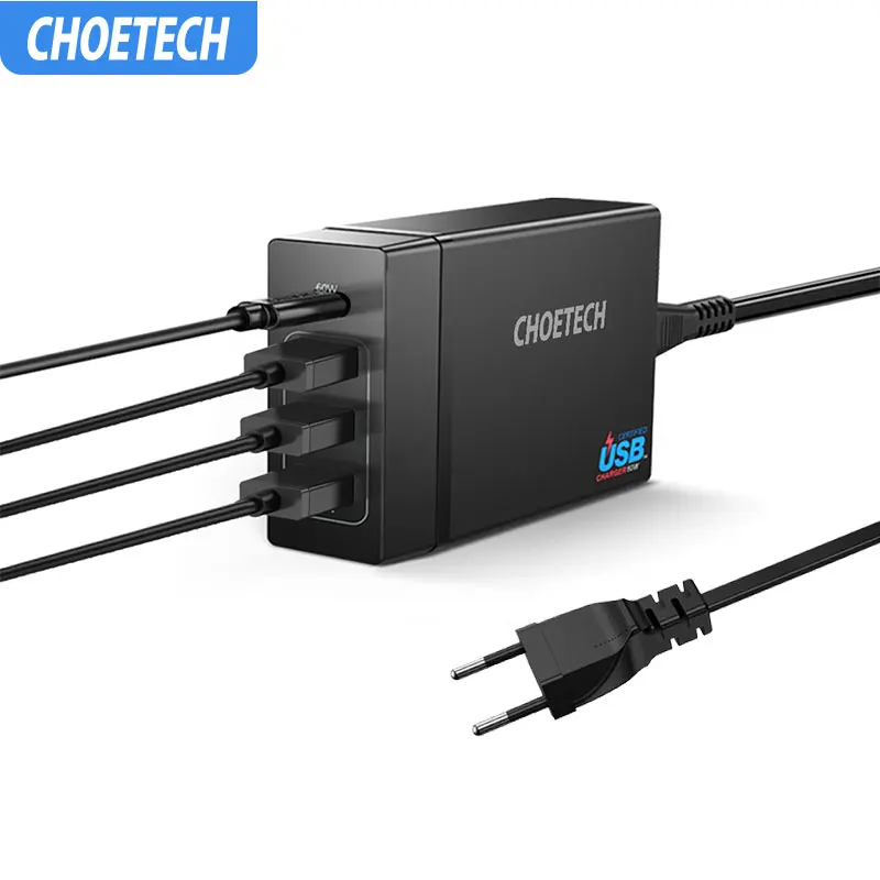 

CHOETECH Multi 72W Usb Charger USB C 4 Port USB Type C PD Charger Station Type-C For MacBook Pro iPad Pro iPhone XS Max Xiaomi