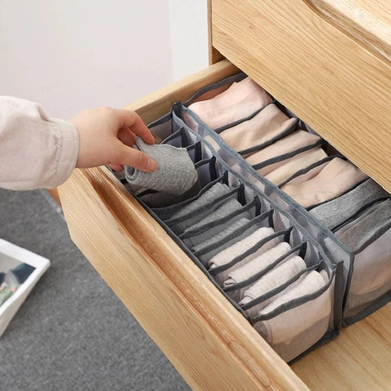청바지 보관함, 옷장, 옷 칸막이 상자, 서랍 속옷 양말, 분리 홈 오거나이저, 11 그리드
