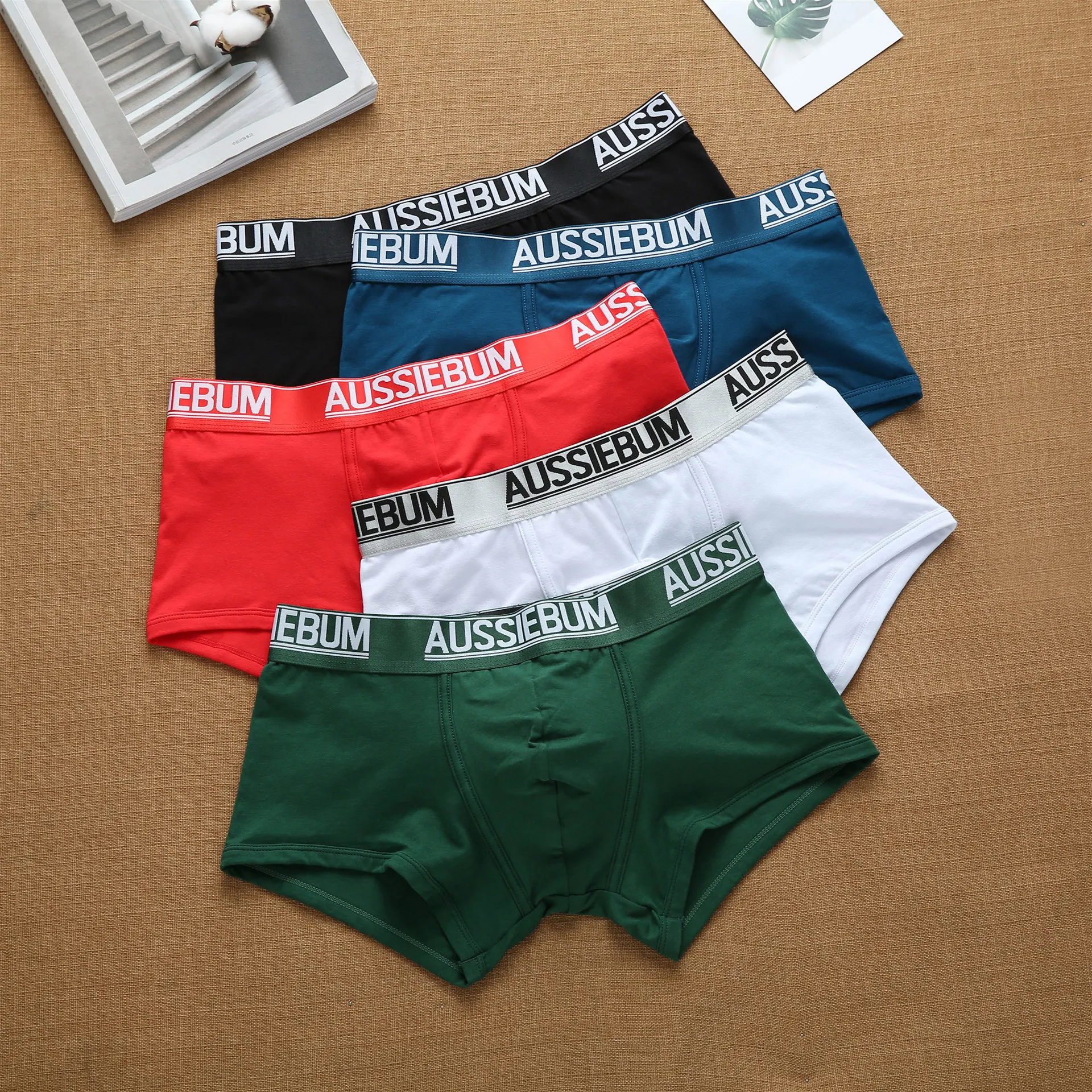 Aussiebum mens cotton comfortable breathable stretch simple underwear boxer shorts