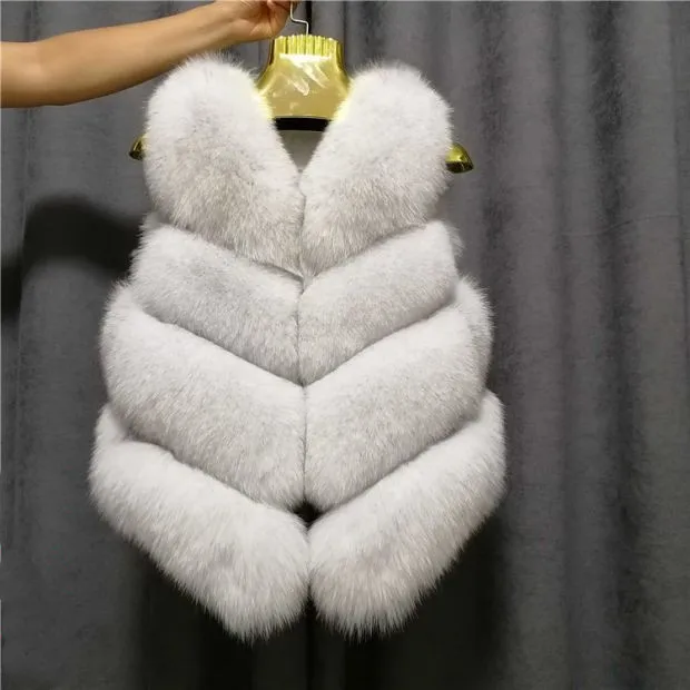 Кораллово-Красный Натуральный женский короткий полный меховой жилет тонкий жилет для похудения - Цвет: Кораллово-Красный