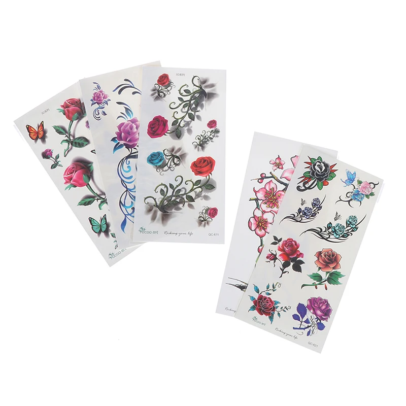 Flower Waterproof Temporary Tattoos Stickers Girl Female Sexy Makeup Beauty Health Body Arm Art Women