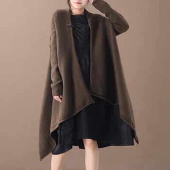 

Irregular Sweaters Women Korean Vintage Knitwear Ladies Winter Sweaters Knitted Cardigan Female Oversized Cardigan AA209S30