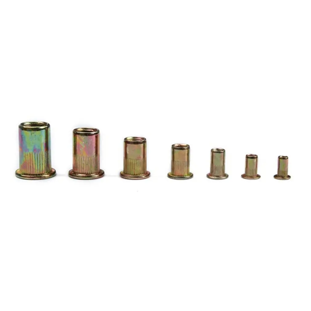 165 шт. M3, M4, M5, M6, M8, M10, M12 смешанные оцинкованные заклепки из углеродистой стали с резьбой Rivnut набор вставок распродажа