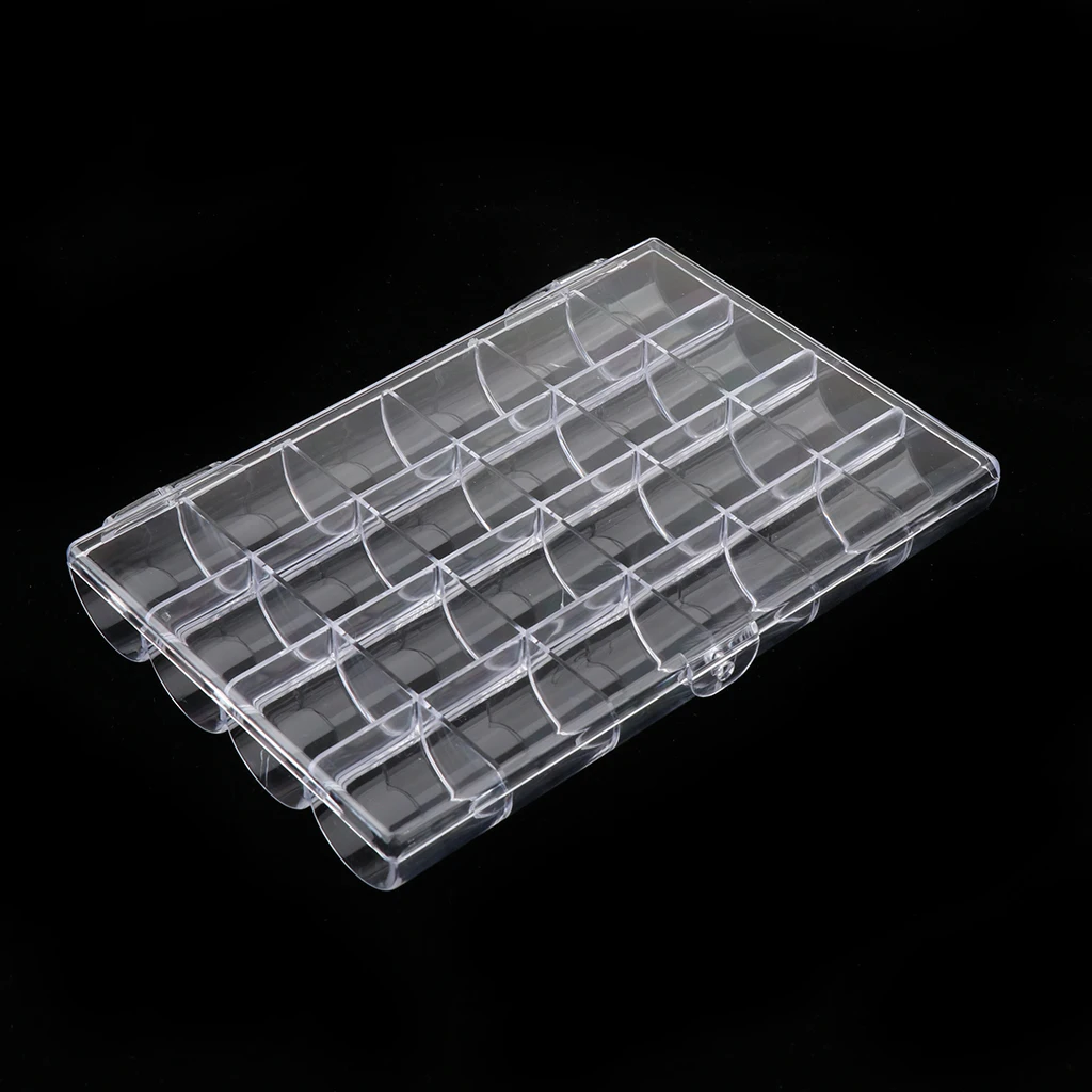 24 Holes Versatile Storage Container Box for Jewelry Earing Nail Art Tip/Charm/Rhinestone,Acrylic /Gel Nails