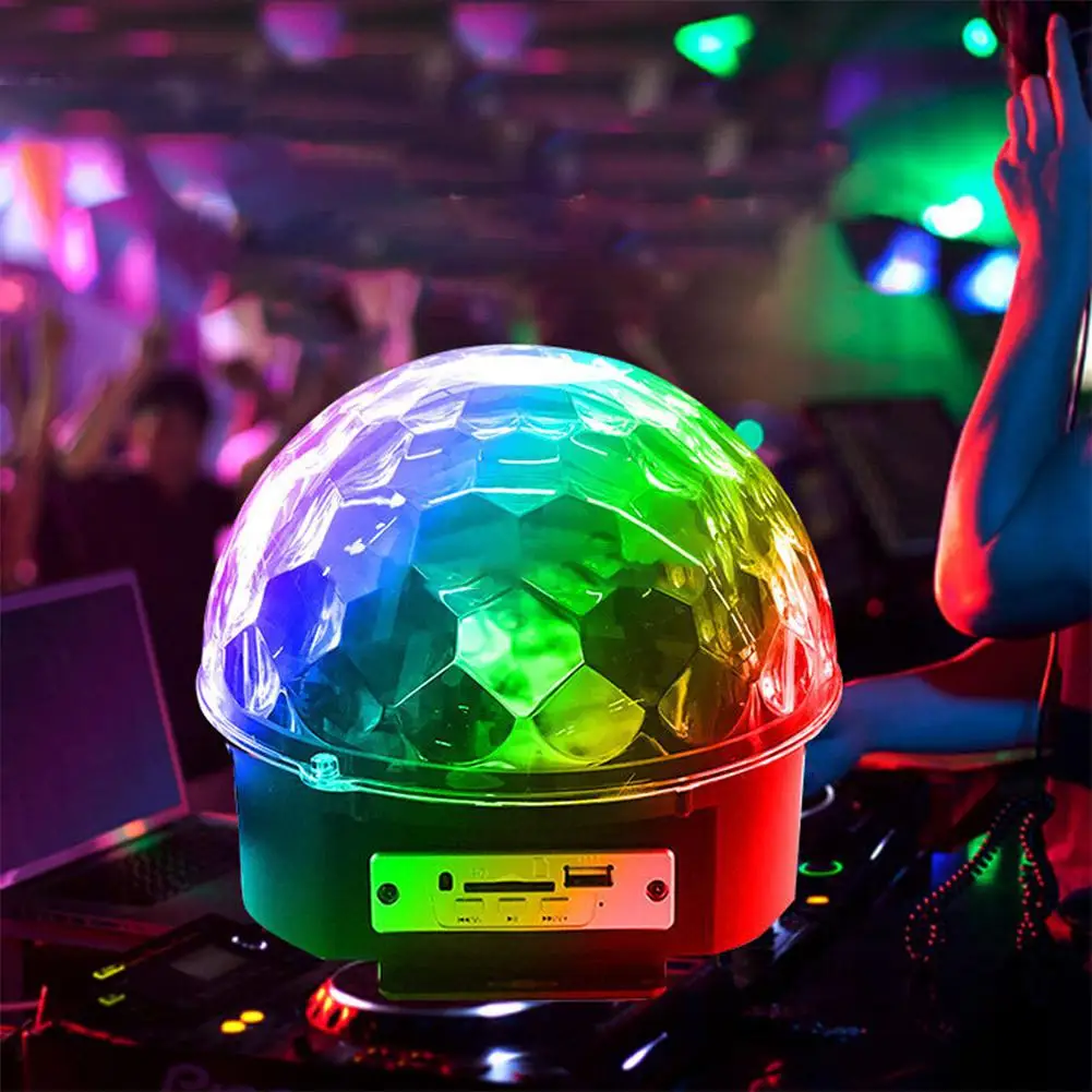 Vioce управление MP3 диско шар вечерние DJ светильник s Bluetooth 6 Вт RGB Светодиодная лампа для сценических эффектов лазерный стробоскоп светильник
