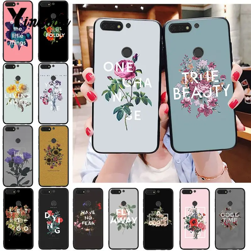 

Yinuoda Elegant Flowers Floral Bible verse ART Phone Case for Huawei Honor 8A 8X 9 10 20 Lite 7A 5A 7C 10i 20i
