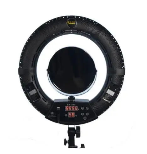 Yidoblo FA-480 BLUETOOTH приложение управление кольцо свет светодиодный камера фотостудия кольцо Лампа Фотография сенсорный экран кольцевая лампа 2800 K-9900 K - Цвет: Черный