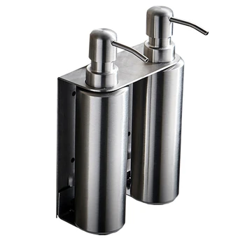 

For Kitchen And Bathroom Liquid Soap Dispenser 500Ml Stainless Steel Manual Lotion Shampoo Dispenser Box Accessories