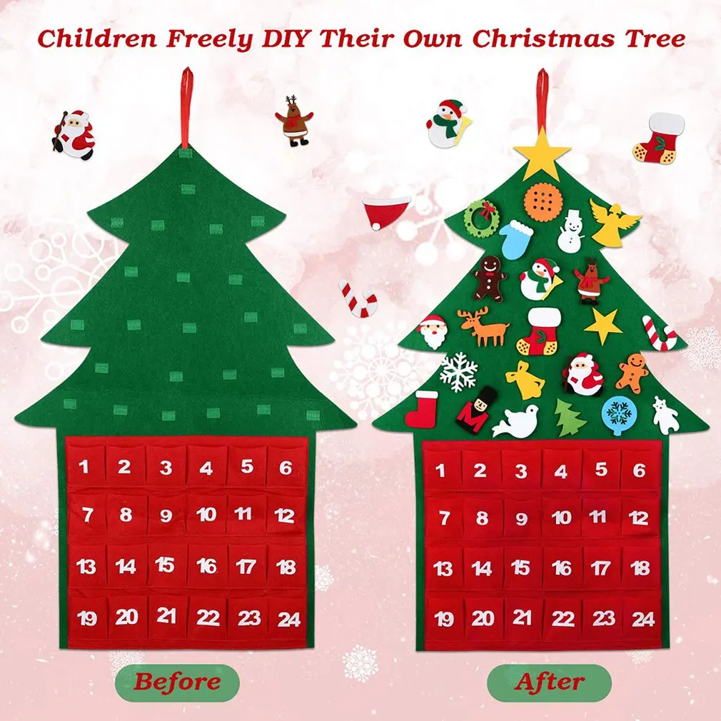 Christmas Tree Felt Small Christmas Tree Decorations Christmas Tree Felt With Rope For Children Christmas Gifts
