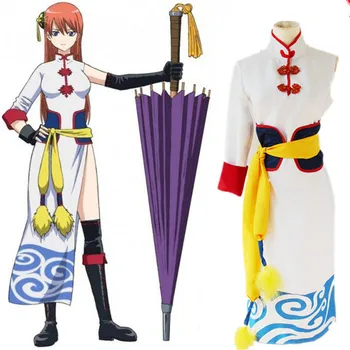 

Japanese Hot Animation GINTAMA Kagura Cosplay Dress Chinese Dress Costumes Sets Halloween Carnival costumes