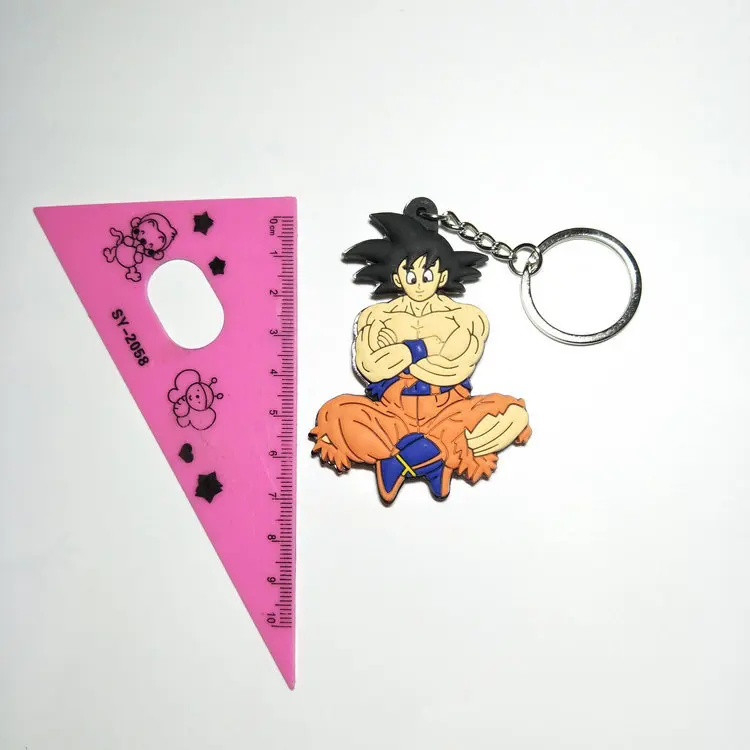 Мультфильм брелок с надписью Dragon Ball Sun Wukong Kobayashi брелок Супер Saiyan Kimetsu No Yaiba подарок кулон ПВХ мягкий клей брелок