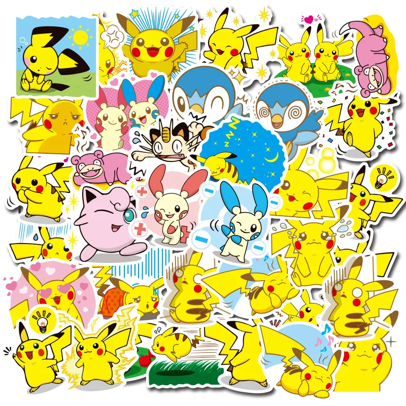 

80pcs Pokemon stickers cartoon mobile phone notebook water cup luggage waterproof decorative stickers creative gift