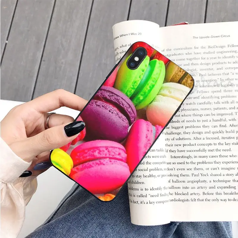 Mewah Makanan Penutup Es Krim Macaron Makanan Ponsel untuk Huawei Honor 8 8e 8X9 Lite 10 10i Lite 20 20i 30 Pro V30 Pro