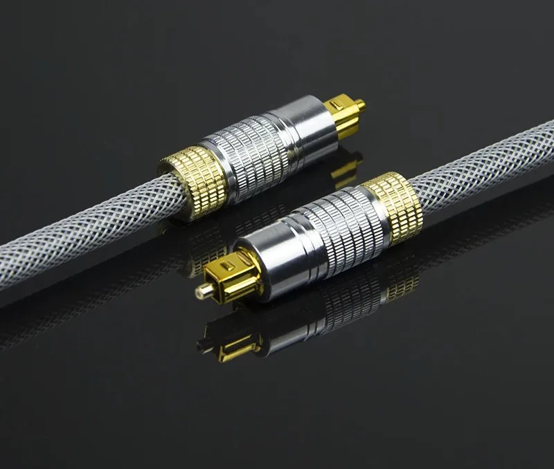 

Gold Plated Optical Fiber Digital Toslink Side Port Audio Cable for Stereo AMP SPDIF MD DVD Core Wire