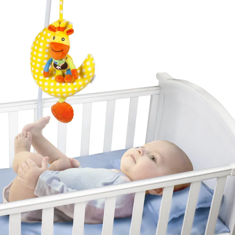 Большой объем детская кровать подвесная с изображением луны и звезд, Музыка Скрипка для детей 0, 1 год для малышей от плюшевые успокоить