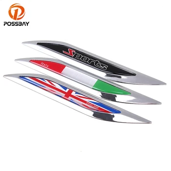 

POSSBAY 2Pcs Auto Car Fender Badge Emblem Decal Sticker England/British/Italy/Sports Side Knife Decals Door Decoration