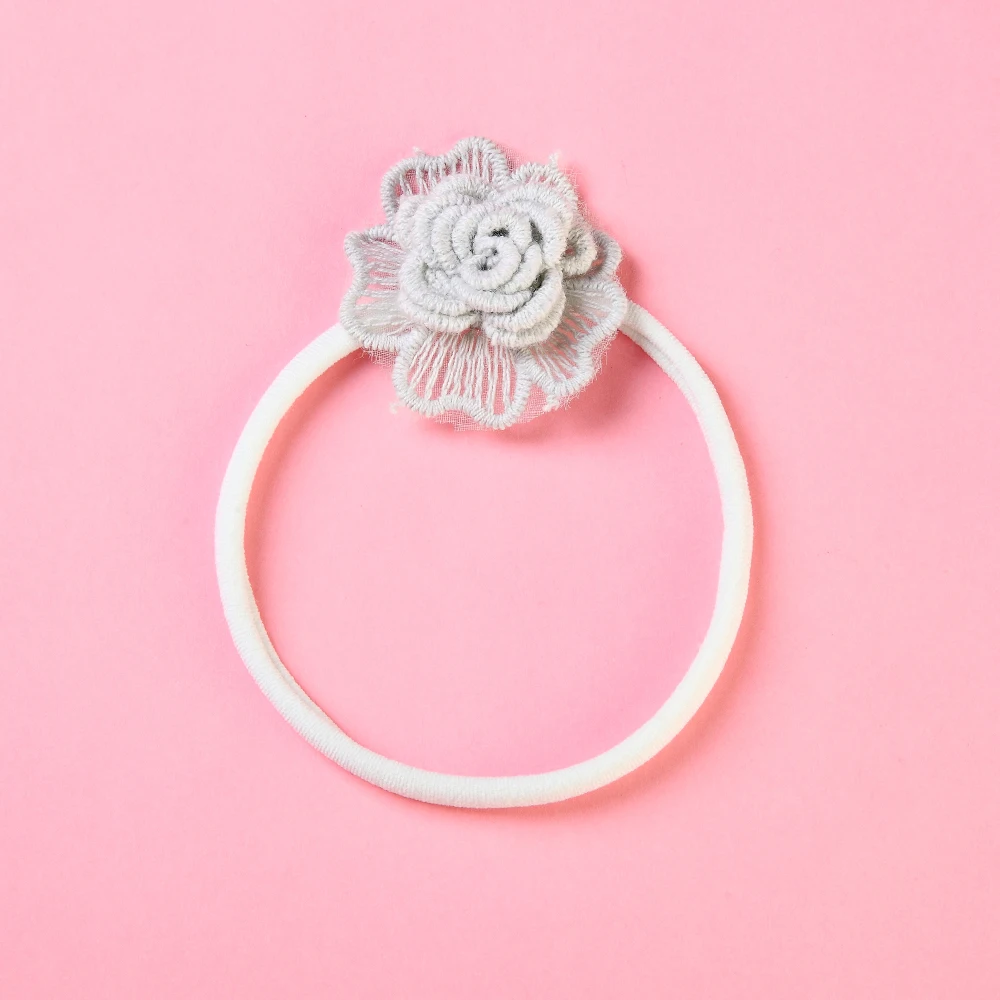 

Hair Accessories 1 Pcs Baby Girls Mesh Grid Flower Lace Headband Handmade Decor Fashion Apparel Accessories Hairband Dropship